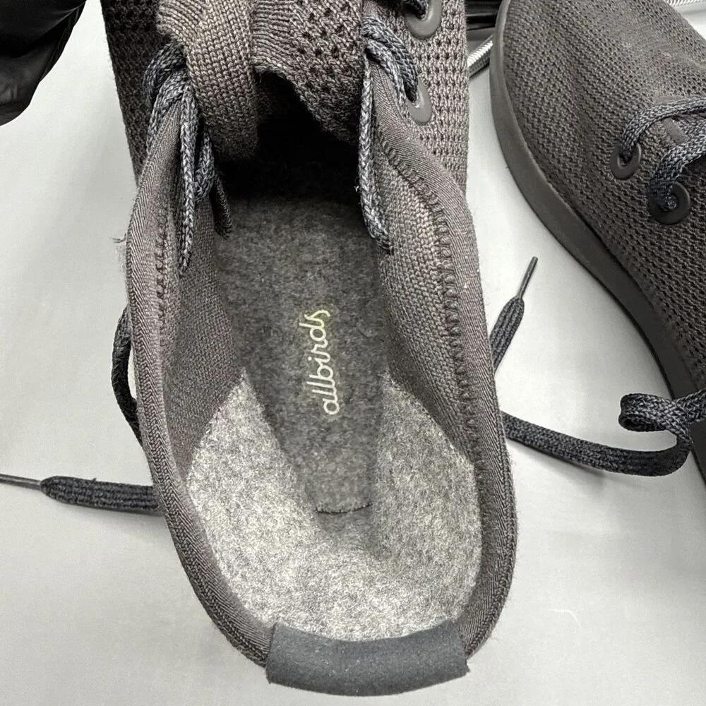 Allbirds Shoes Mens Tree Toppers High Top Sneakers Gray Mesh Comfort Size 10